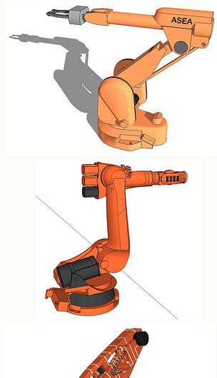 原创工业机器人机器臂su模型版权可商用